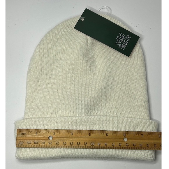 Wild Fable Womens Cream Beanie One Size Ribbed Knit Winter Hat Brand New - Picture 5 of 7
